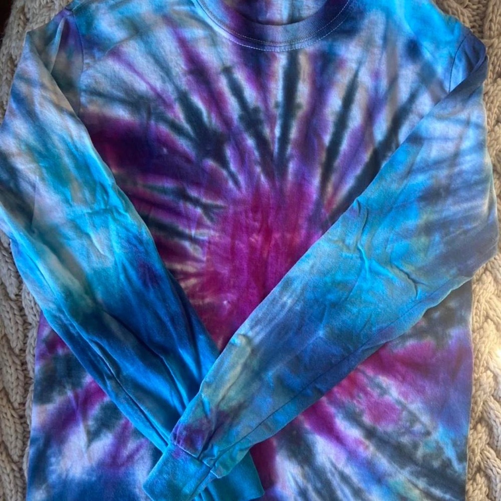 Handmade Long Sleeve Galaxy Tie Dye Shirt